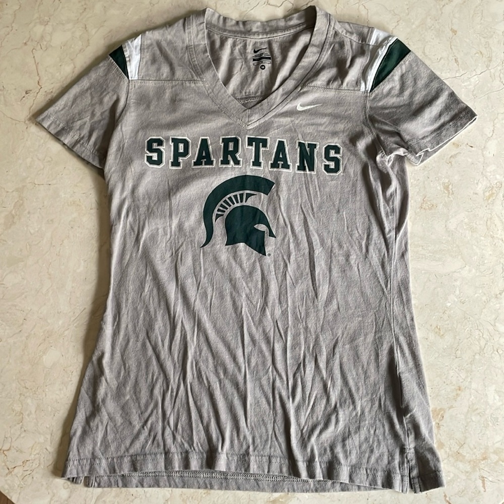 Nike Michigan State University Spartans M t shirt V neck